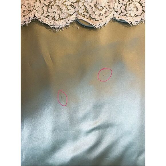 Jim Hjelm Occasions Strapless Lace Dress | Vintage Sage Green - Picture 8 of 14